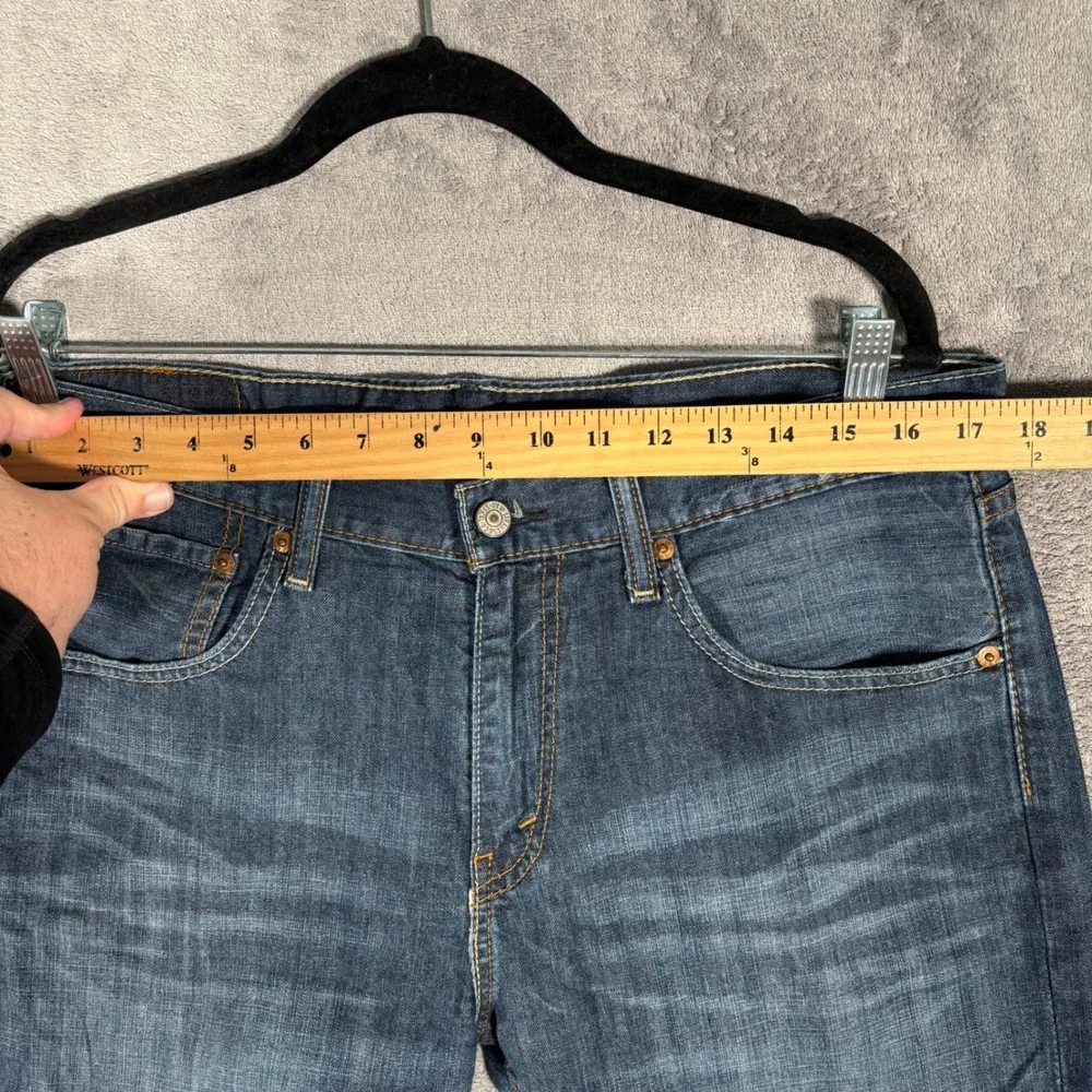 Levi's 527 Slim Bootcut Jeans Mens W35 L32‎ Dark Wash Denim Pants Blue Cotton